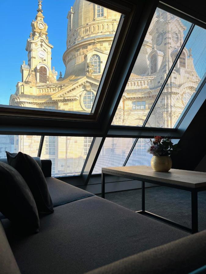 Familienapartment Mit Panoramablick Zur Frauenkirche Dresden Luaran gambar